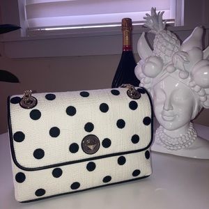 Kate Spade New York Natalia Polkdot Medium Flap Crossbody Shoulder Bag
